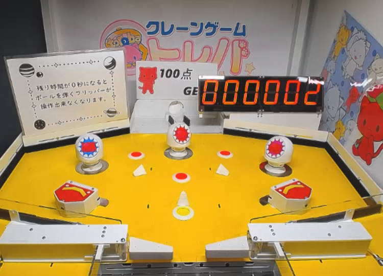トレバのフリッパー式ピンボール台